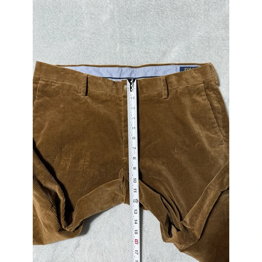 Polo Ralph Lauren Corduroy Pants Mens 35x28 Brown‎ Classic Fit Stretch